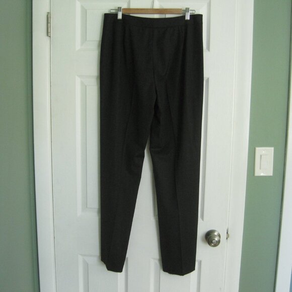 Lafayette 148 Virgin Wool Black Charcoal Dress Pants Size 8 Straight Leg Office - Picture 4 of 10